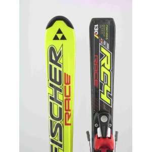  Used Fischer Race RC4 Kids Snow Ski with Salomon Binding 