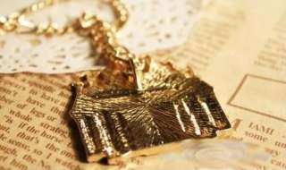   Nice Gold Plated Fairy Tale Castle valentines Necklaces Pendant N200