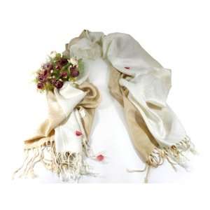   New Tan Wool Silk Pashmina Shawl Scarf Wrap(Great Gift Idea) Beauty