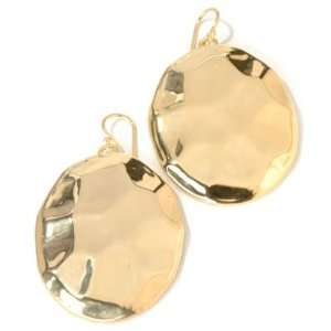   Silver / 14K Vermeil Modern High Polish Artform Oval Earrings Jewelry