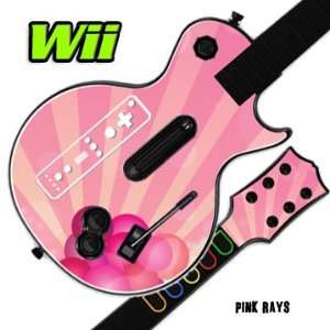   for GUITAR HERO 3 III Nintendo Wii Les Paul   Pink Rays Video Games