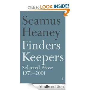   Keepers Selected Prose 1971   2001 eBook Seamus Heaney Kindle Store