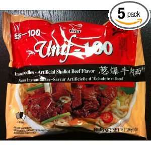 Unif 100 Instant Noodles  Artificial Shallot Beef Flavor 3.80oz/108g z 