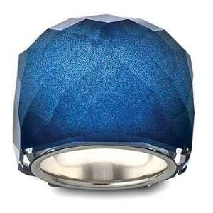  Swarovski Nirvana Flash Blue Glitter Ring Jewelry