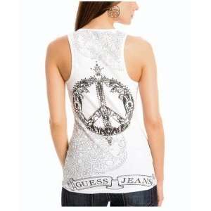  GUESS Peace out Summer Tee TANK TOP SIZE S: Toys & Games