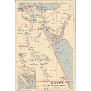   Appleton 1874 Antique Map of Egypt and Part of Arabia