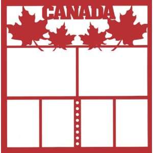    Canada Leaves 12 x 12 Overlay Laser Die Cut Arts, Crafts & Sewing