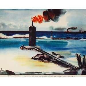   Oil Refinery Natural Gas Flame Aruba   Original Print