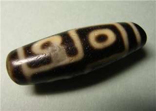 Rare Ancient Tibetan 6 six eyed dZi beads agate 3.9cm full of 