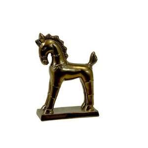 Urban Trends 70131 / 70132 / 70133 Gold Troy Ceramic Horse Statue Size 