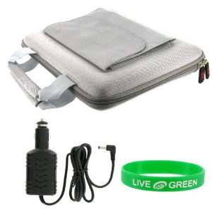   1635 8.9 Inch Netbook Cube Carrying Case with 12v Car Charger   Silver