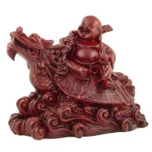   Tze Collection Lucky Buddha Riding On Dragon Turtle