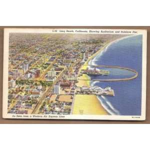  Postcard Vintage Long Beach Rainbow Pier California 1939 
