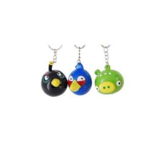 NEW! ANGRY BIRDS 6 key rings cell phone strap lanyard KEYCHAINS 