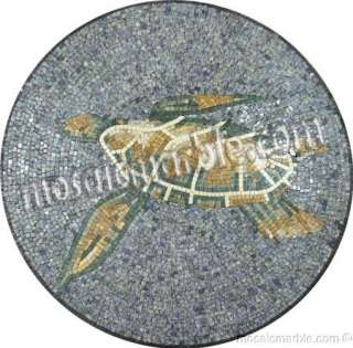 36.6 Turtle Mosaic Marble Bathroom Inlay Art Tile  