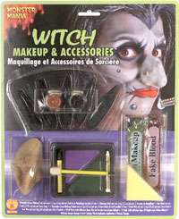 Witch Costume Makeup and Accessory Kit   Witch Costume  