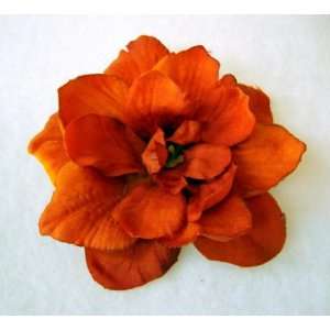  Wholesale Orange Delphinium Flower Hair Clip   DOZEN 