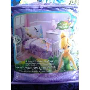    Tinkerbell Toddler 4pice Bed Set Satin Quilt Lost Treasure: Baby