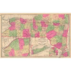  Tunison 1887 Antique Map of New York