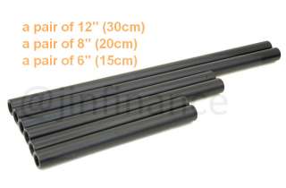 pairs set 15cm 20cm 30cm aluminum anodized 15mm rod for Matte Box 