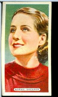 1930s Film Stage Radio Stars Tobacco Card Norma Shearer  