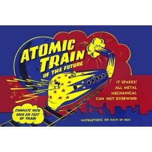  Atomic Train of the Future 1950 12 x 18 Poster