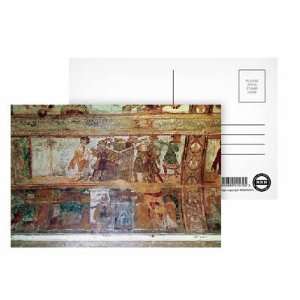   vault, c.1100 (fresco) by French School   Postcard (Pack of 8)   6x4