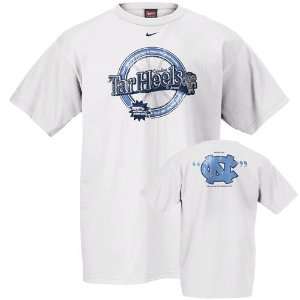   Tar Heels (UNC) White Branded School T shirt: Sports & Outdoors
