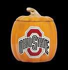 Ceramic Pumpkin Cookie Jar Ohio State Buckeyes Halloween Treat Jar