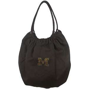  University of Michigan Canvas and Crystal Team Tote Bag 