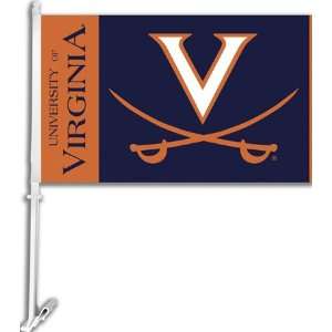   Cavaliers UVA NCAA Car Flag With Wall Brackett