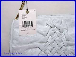 ANTONIO MELANI PURSE   REYA   Small White Leather $159 New Evening 