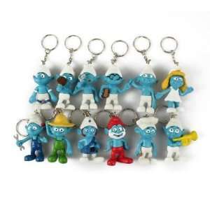  The Smurfs Doll Key Chain Bundle ( 12pcs ) Toys & Games