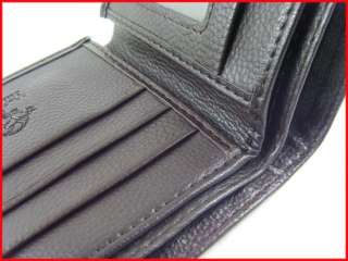 Mens Good Bull Bifold Brown Top Soft PU Leather Zip Purse Wallet ID 