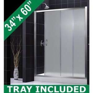 Bath Authority DreamLine Infinity Frosted Shower Door & Tray Kit (34 
