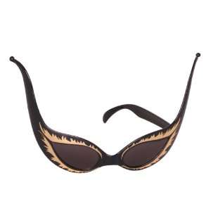  Black and Gold Cat Eye Sunglasses 