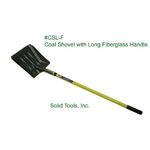  Steel Coal Shovel with Long Fiberglass Handle: Patio, Lawn 