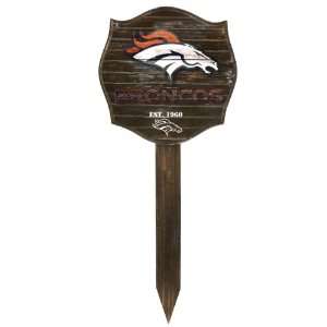  NFL Denver Broncos Stake Wood Sign: Sports & Outdoors