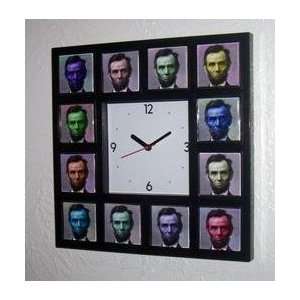   Abe Lincoln multi color pop art Wall Desk Clock: Everything Else