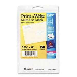 : Avery 05452   Print or Write Removable Multi Use Labels, 1 1/2 x 4 