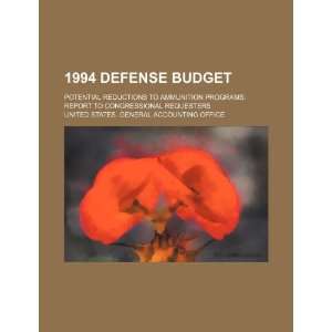  1994 Defense budget potential reductions to ammunition 