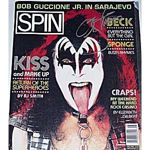    Kiss Gene Simmons Autographed Signed Spin Magazine 