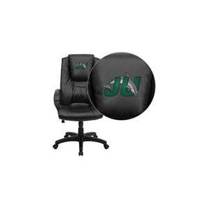 Jacksonville University Dolphins Embroidered Black Leather Executive 