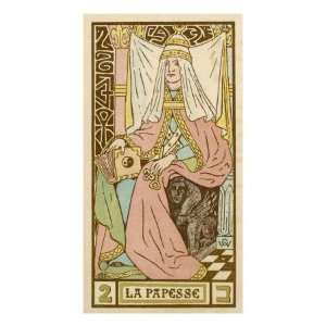  La Papesse   Tarot Card Depicting Pope Joan Stretched 