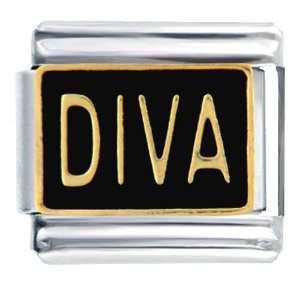 Diva Italian Charms Bracelet Link: Pugster: Jewelry