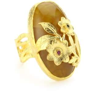  Azaara Hot Rocks Honey Jade Ring, Size 7 Jewelry
