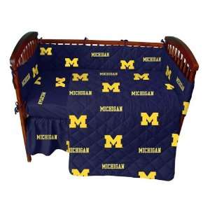   University of Michigan Wolverines 5 Piece Baby Crib Bedding Set Baby