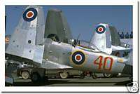 WWII British SeaFire Folding Wing Aircraft POSTER  