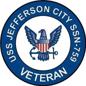  US Navy USS Jefferson City SSN 759 Ship Veteran Decal 
