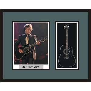  JON BON JOVI Guitar Shadowbox Frame Musical Instruments